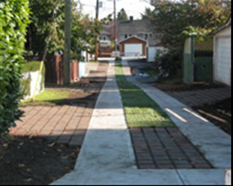 Porous asphalt Pervious or porous concrete Interlocking permeable pavers Grasscrete Porous rubber Decomposed