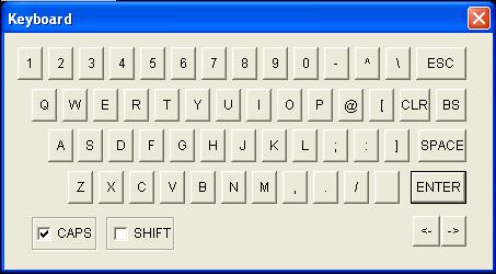 Please note that the keyboard may not be fully displayed on the touch screen.