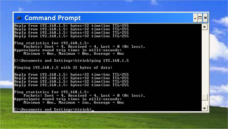 21: Command Prompt 17. Type in ping new IP address. 18.