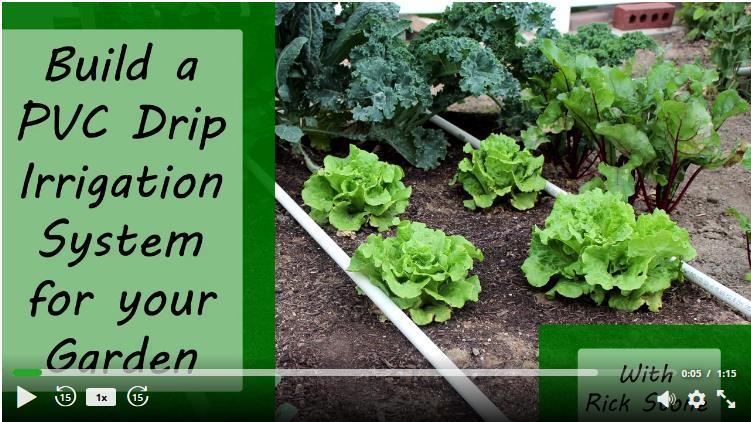 Build a PVC Drip Irrigation System for your Garden Learn all you will need to know to improve your vegetable gardening by adding a PVC Drip