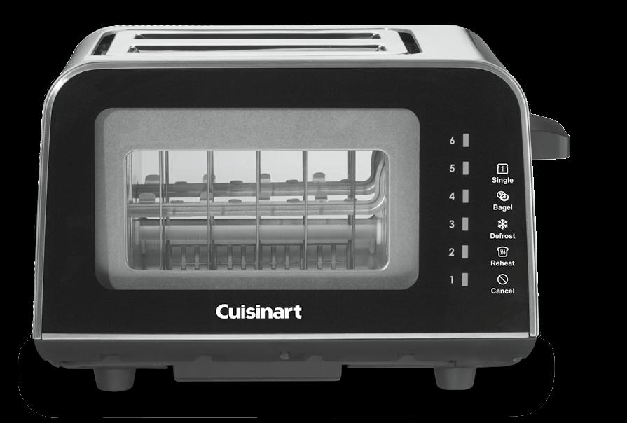 FEATURES AND BENEFITS 1. Dual Toasting Slots 1½-inch slots toast a wide variety of breads. 2.