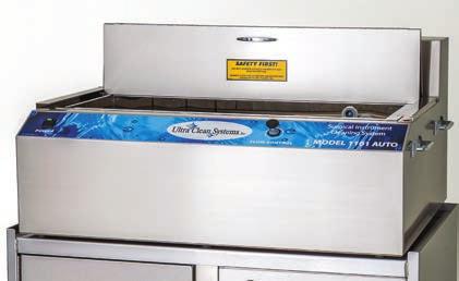 Adjustable irrigation flow control Accepts hospital trays (without irrigation) Fully automatic wash, flush,