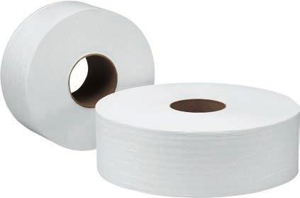 TOILT TISSU Two-Ply & One-Ply Jumbo Rolls Ideal for high-traffic areas because jumbo rolls reduce run-outs SOTT JRT Jr. rolls are equivalent in length to nearly five standard rolls; SOTT JRT Sr.
