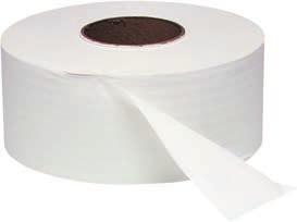 Super Jumbo Roll Toilet Tissue Twice as much tissue as regular jumbo roll. Made from 100% recycled fiber content. Product can be composted at home or in professionally managed facility.