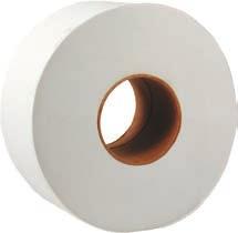TOILT TISSU Two-Ply & One-Ply Jumbo Rolls Universal athroom Tissue Jumbo tissue conserves storage space as each roll is equal to 5.3 rolls of standard roll tissue. Ideal for heavy traffic facilities.