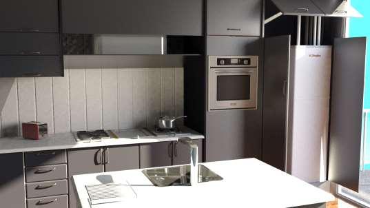 footprint allows installation into a standard kitchen cabinet