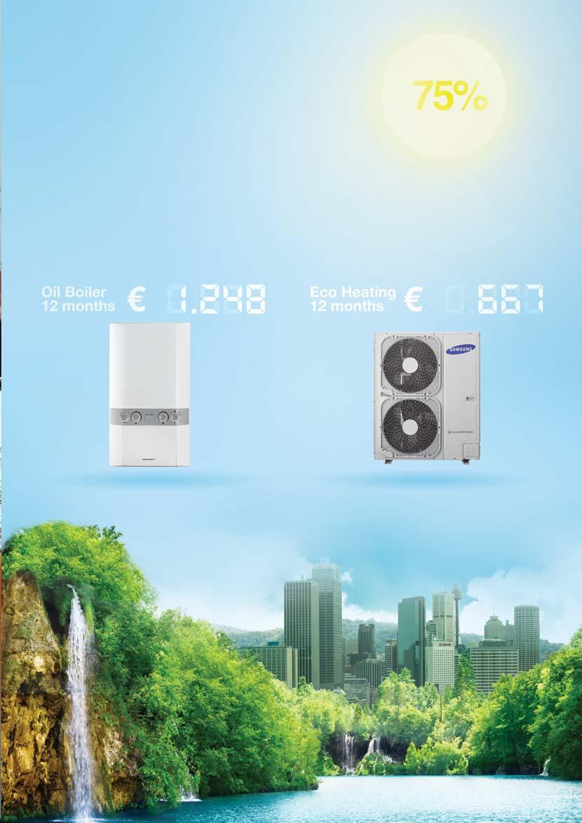Samsung Air Source Heat Pumps use the air s energy combined with a small amount of electricity to produce heat for your house.