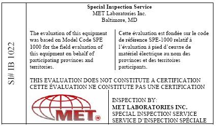 MET Laboratories Inc. (CB, IB) 914 West Patapsco Avenue Baltimore, MD 21230-3432 USA Ph: 410-354-3300 Fax: 410-354-3313 http://www.metlabs.