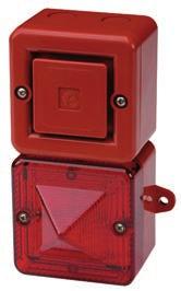 Notification devices Audible / visual Sounder / Beacon SONFL1X red Part no.: 917453 Optical and audible notification device for signaling fire hazards.