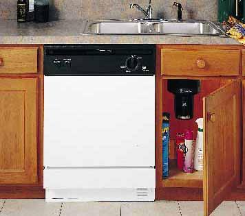 SPACEMAKER UNDERSINK DISHWASHERS SINGLE SINK BOWL OFFSET INSTALLATION FOR USE WITH DISPOSER