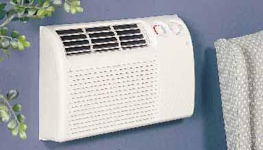 There are two 115V and two 230V cooling only models, and one 230V model with electric heat. Units include attractive room-side grille of high-impact polystyrene.