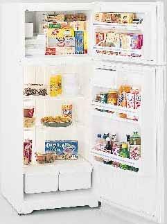 Top-Freezer Refrigerators Wire Everwhite Shelves minimize shuffling and restacking of food. Classic White Crispers provide easy storage for vegetables and fruits.