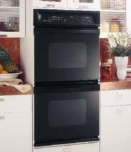 Series 27" Built-In Double Oven JK950WA White on white CleanDesign oven interior Integrated designer-style handles CONVECTION UPPER OVEN