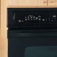 Profile 27" Built-In Double Oven JKP56BA Black on black CleanDesign oven interior SmartSet Electronic Controls Integrated designer handles CONVECTION UPPER OVEN Large
