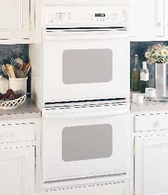52 27" Built-In Double Oven JKP45WA White on white Two large self-cleaning ovens with Delay Clean option SmartSet Electronic Controls Sure Grip designer-style handles Two oven