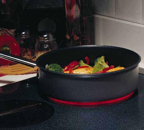 Heat from the glowing elements is directed straight up to the sauce pan or skillet, resulting in even, high-speed heat-up