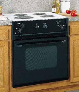 DROP-IN SPACEMAKER RANS: 27" ELECTRIC These models include Lift-up overhanging porcelain-enameled cooktop One 8" and three 6"
