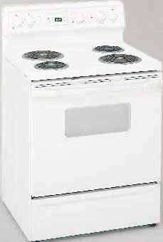 30" Free-Standing QuickClean Electric Range JBP24BB White or Almond Largest* oven in America Super 5.0 cu. ft.