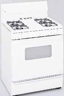 Range JGBS07PEA White on white Extra-large standard clean oven White porcelain-enameled oven door with designer-style handle Standard window Interior oven light Not all features available on all