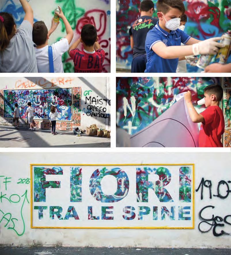 Making of the mural FIORI TRA LE SPINE