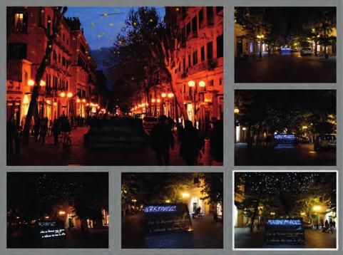 Epifanie della visione: light installation To work in a public space is an opportunity to realize the theater of word as well as it becomes an occasion to experience the way with which users relate