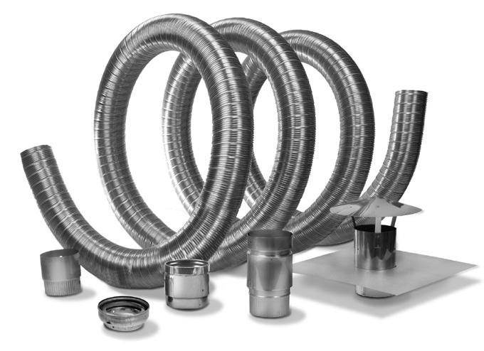 PELLET PIPE KITS: Through-the-Wall Kit 3" Kit Contains: 1 - Horizontal Termination (3") 1-90 Elbow (3") 2 - Adjustable Wall Band (3") 1 - Appliance Adapter (3") 1 - Wall Thimble (3") 1 - Tee with Tee