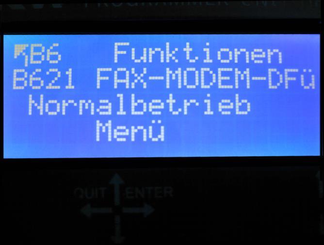 B621 Fax-Modem-DUN In this menu you have the possibility of determining the kind of the monitoring and of specifying the most important attitudes.