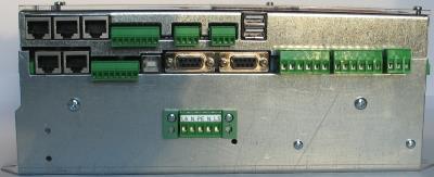 Left Side Part: (from left to right side ) Higher Floor: 3x Groupebus-RJ45, Encoder-Absolute Shaft Copy System, 2x USB-Master