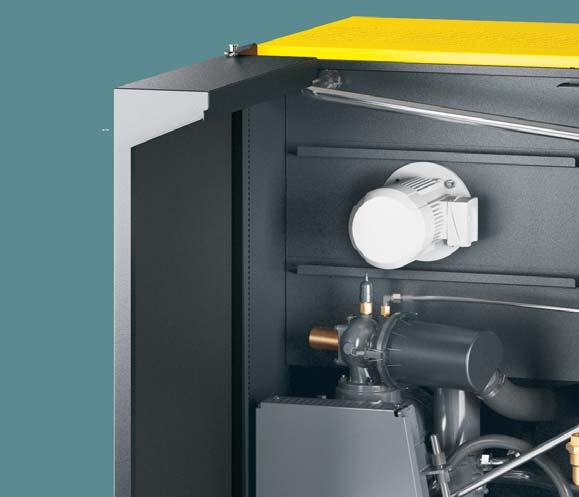 Service-friendly design AS series rotary screw compressors feature an open package layout.