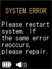 4 Automatic Calibration ) CAUSE If the same error message is displayed repeatedly, request repair.