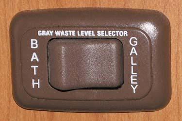 However, when the indicator reads FULL, the tank is actually full. Gray Waste Tank Selector (if equipped) This model has two gray water tanks.