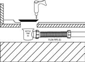 0 Extend the flexi pipe (E) with bottle trap (D) attached by pulling through the hole in the shower tray (A) (See Fig 6) then assemble (without dome) onto flange plate (B) (See Fig 7), using lower