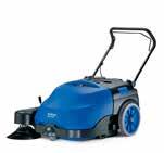 FLOORTEC 350 - Walk-Behind Sweepers Adjustable ergonomic handle Control panel with battery level indicator Handle can be folded for easy transport Traction transmitted via the back wheels Adjustable