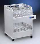 Accommodates up to two Labconco washer racks or four wire inserts. Alternatively, 48 adjustable and removable pins, 0.5" wide x 4.75" high (1.3 cm x 12.