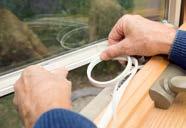 Caulk is also useful for filling in small gaps around windows and door frames.