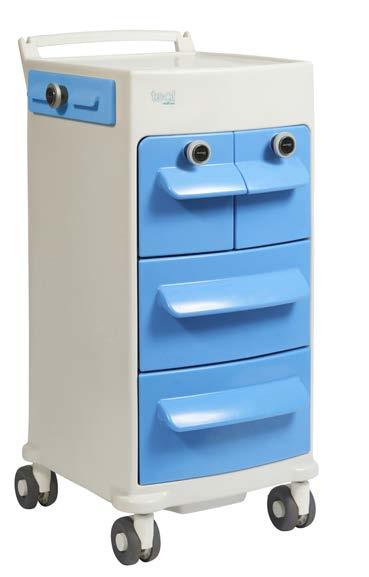 - Smooth, rounded, wipe clean anti-bacterial polyethylene - Contoured liquid containment top, magazine storage, integrated handle