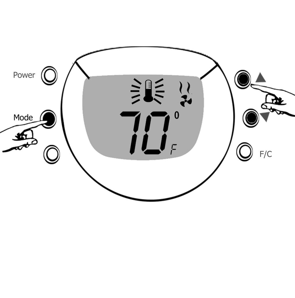 BASIC CONTROL PANEL OPERATION: MODE: SET TIMER Timer POWER Continuous Run High Power Low Power Press Mode until the Timer icon blinks. The Hour display will appear.