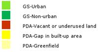 URBIS Green Layer Services Amount and spatial distribution of gaps, open spaces,