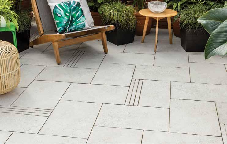 CLOISTERS MODERN ELEGANCE RECOMMENDED USE The first choice for those looking to create a modern, paved courtyard or pool setting.