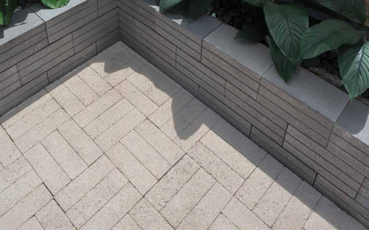 LONGO STYLE & VERSATILITY RECOMMENDED USE Shot blast textured paver that can be laid in different patterns depending on your