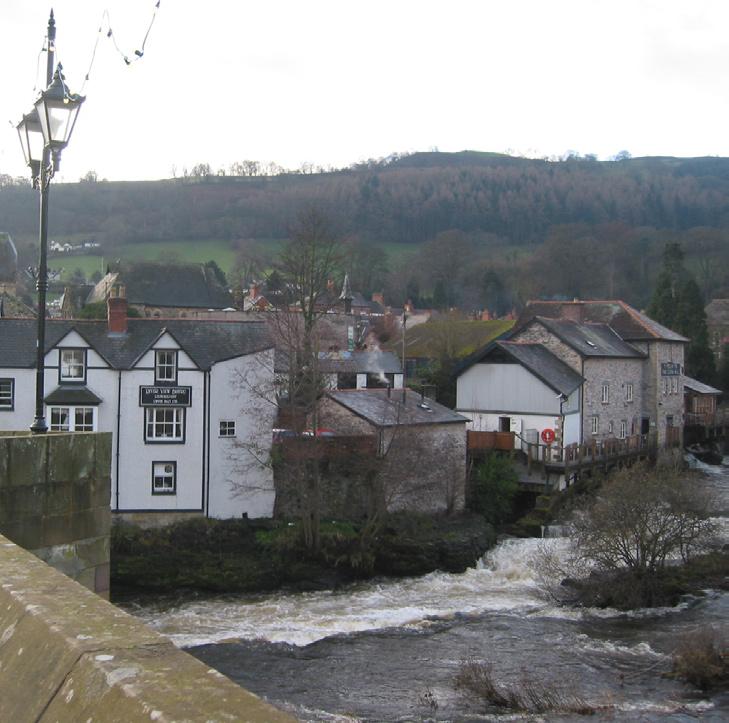 These improvements in transport and the availability of local natural resources assisted in the development of various industries within Llangollen, most particularly the mills based around the river.