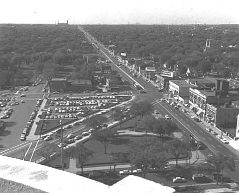 Leif Erikson Lawn, looking west from atop State Capitol, 1959.