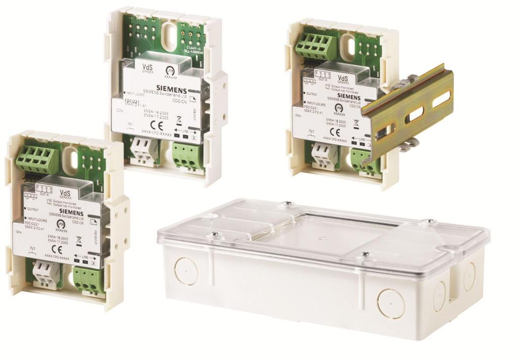Sinteso / Cerberus PRO Input module, input/output module FDCI221, FDCIO221 Input module and input/output module for the automatically addressed detector line Input module FDCI221: Monitorable contact