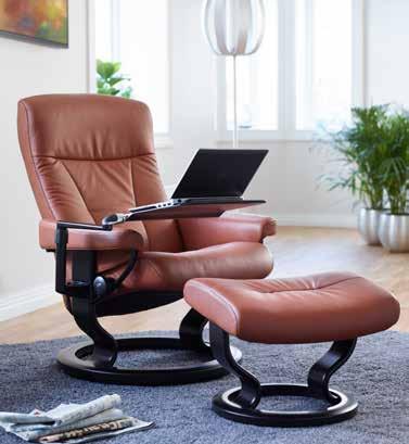 The Stressless Computer table provides a firm, stable workspace.