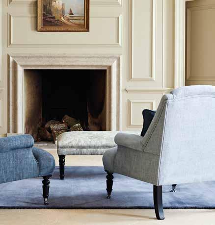 CHAIRS FROM LEFT ZOFFANY DENHAM IN AUDLEY 332303, ZOFFANY MARLOW IN AUDLEY 332311 PIPED LUSTRE 332206