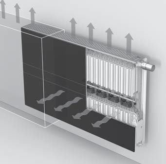 The ULOW-E2 combines convection and radiant heat, thanks to its water-charged panels.