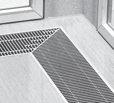INTRATHERM Trench convectors Contents 317 Grilles 336 The cover grilles are practically the only visible part of the fl oor convectors and for this reason a great deal of attention is paid to the