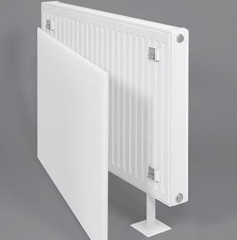 72 Dimensions and indications PLAN RADIATED HEAT-REFLECTOR Installing the radiator (with brackets) in front of windows increases heat loss, due to the radiation across the glass surface.