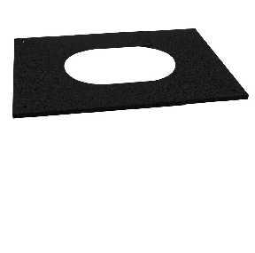 All Fuel Chimney Adjustable Ceiling Plate Adapts to multiple roof pitches Matte black finish