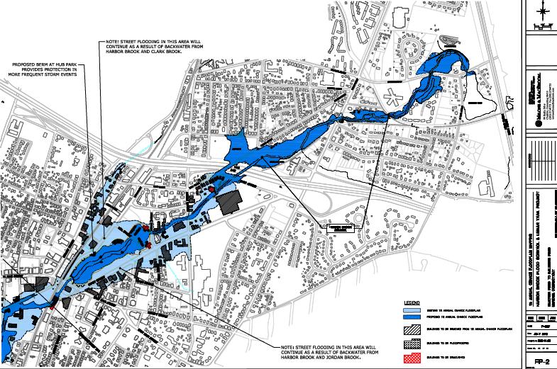 Light Blue = Existing Floodplain area,